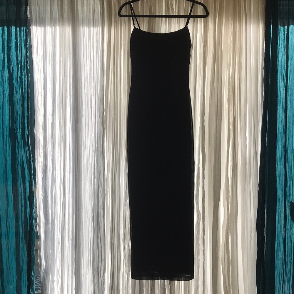 Black floor length dress